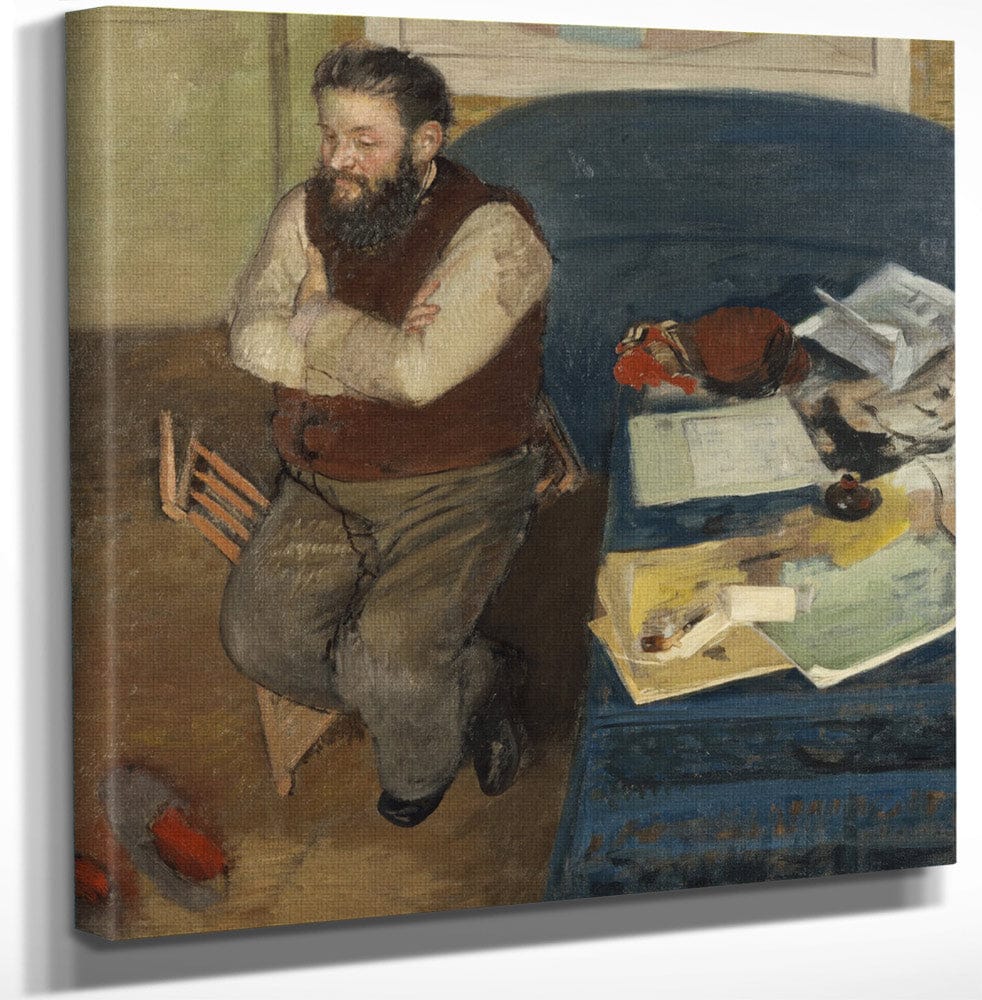 12" x 12" / Canvas Wrap Diego Martelli (1839   1896) By Edgar Degas Fine Art Print