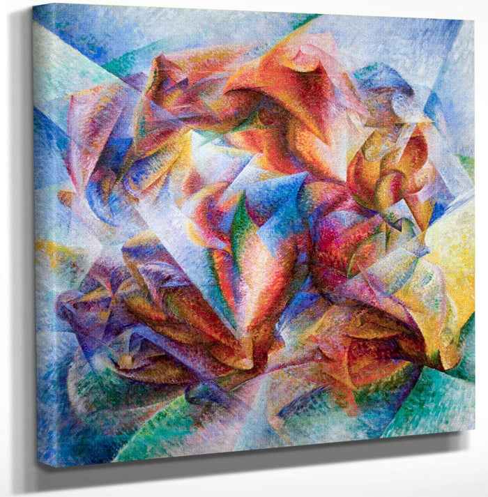12" x 12" / Canvas Wrap Dynamism Of A Soccer Player 1913 By Umberto Boccioni Fine Art Print
