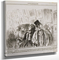 12" x 12" / Canvas Wrap Exposition De 1859 Ma Femme…Comme Nous N'aurions Pas... By Honore Daumier Fine Art Print