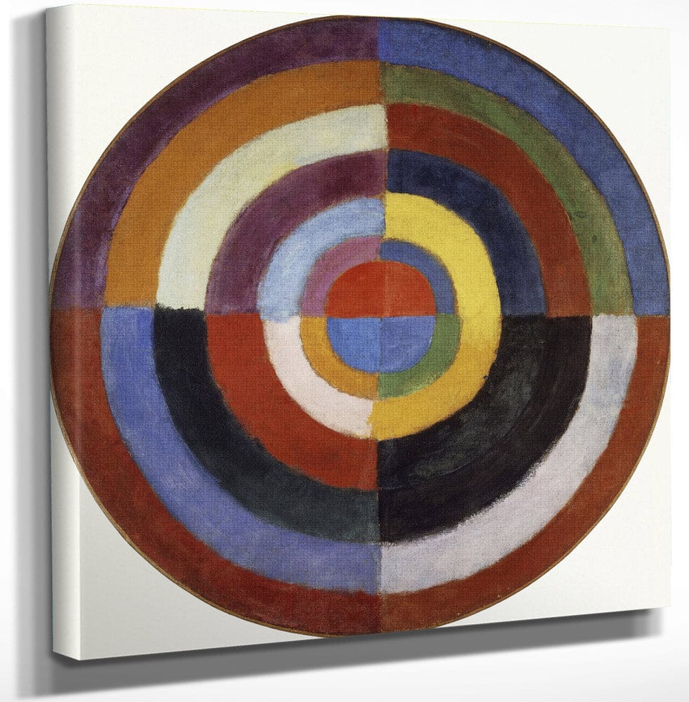 12" x 12" / Canvas Wrap First Disc By Robert Delaunay Fine Art Print