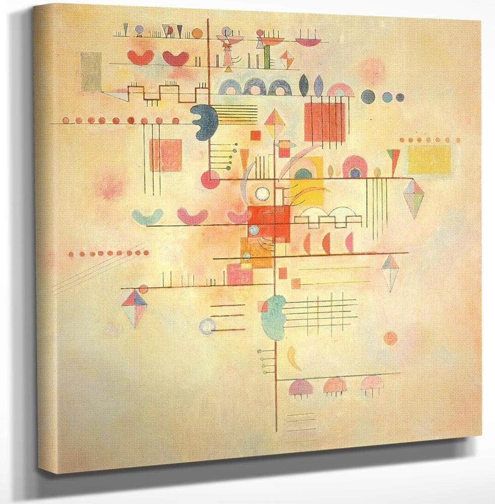 12" x 12" / Canvas Wrap Gentle Ascent By Wassily Kandinsky Fine Art Print