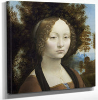 12" x 12" / Canvas Wrap Ginevra De' Benci [Obverse] By Leonardo Da Vinci Fine Art Print
