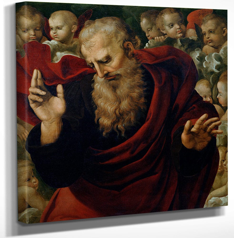 12" x 12" / Canvas Wrap God The Father Blessing By Raphael Fine Art Print