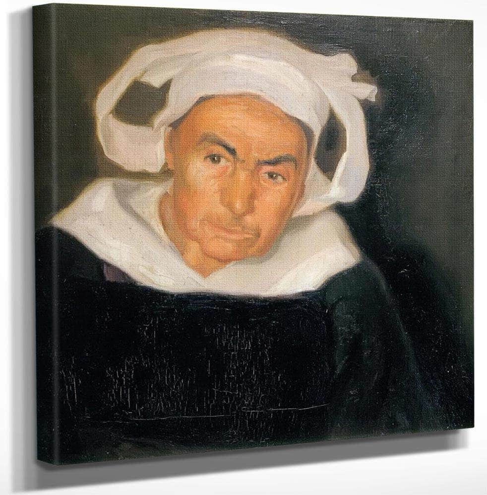 12" x 12" / Canvas Wrap Head Of A Breton Woman By Diego Rivera Fine Art Print
