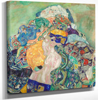 12" x 12" / Canvas Wrap Infant Baby In Cradle 1917 1918 National Gallery Washinton By Gustav Klimt Fine Art Print