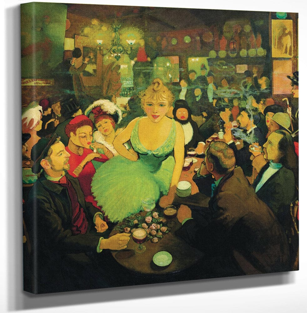 12" x 12" / Canvas Wrap Inside Bruant’s Mirliton (L’interieur De Chez Bruant   Le Mirliton) By Louis Anquetin Fine Art Print