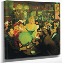 12" x 12" / Canvas Wrap Inside Bruant’s Mirliton (L’interieur De Chez Bruant   Le Mirliton) By Louis Anquetin Fine Art Print