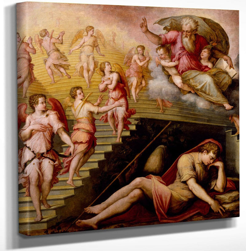 12" x 12" / Canvas Wrap Jacob 1039 S Dream 1558 By Giorgio Vasari Fine Art Print