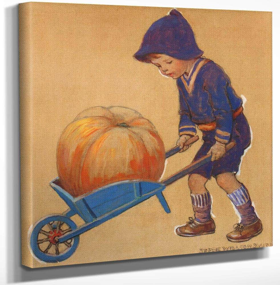 12" x 12" / Canvas Wrap Jessie Willcox Smith 2076 Cropped Master By Jessie Willcox Smith Fine Art Print