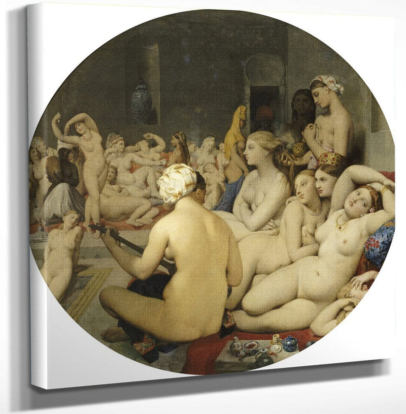12" x 12" / Canvas Wrap Le Bain Turc By Jean Auguste Dominique Ingres Fine Art Print
