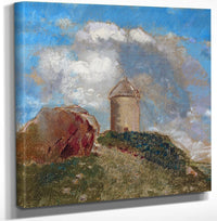 12" x 12" / Canvas Wrap Le Moulin A Vent By Odilon Redon Fine Art Print