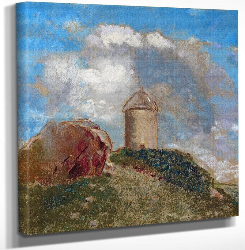 12" x 12" / Canvas Wrap Le Moulin A Vent By Odilon Redon Fine Art Print