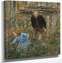 12" x 12" / Canvas Wrap Le Pere Jacques (Woodgatherer) By Jules Bastien Lepage Fine Art Print