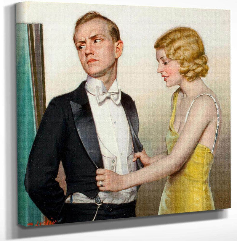 12" x 12" / Canvas Wrap Liberty Magazine Cover August 29 1931 By Leslie Thrasher Fine Art Print