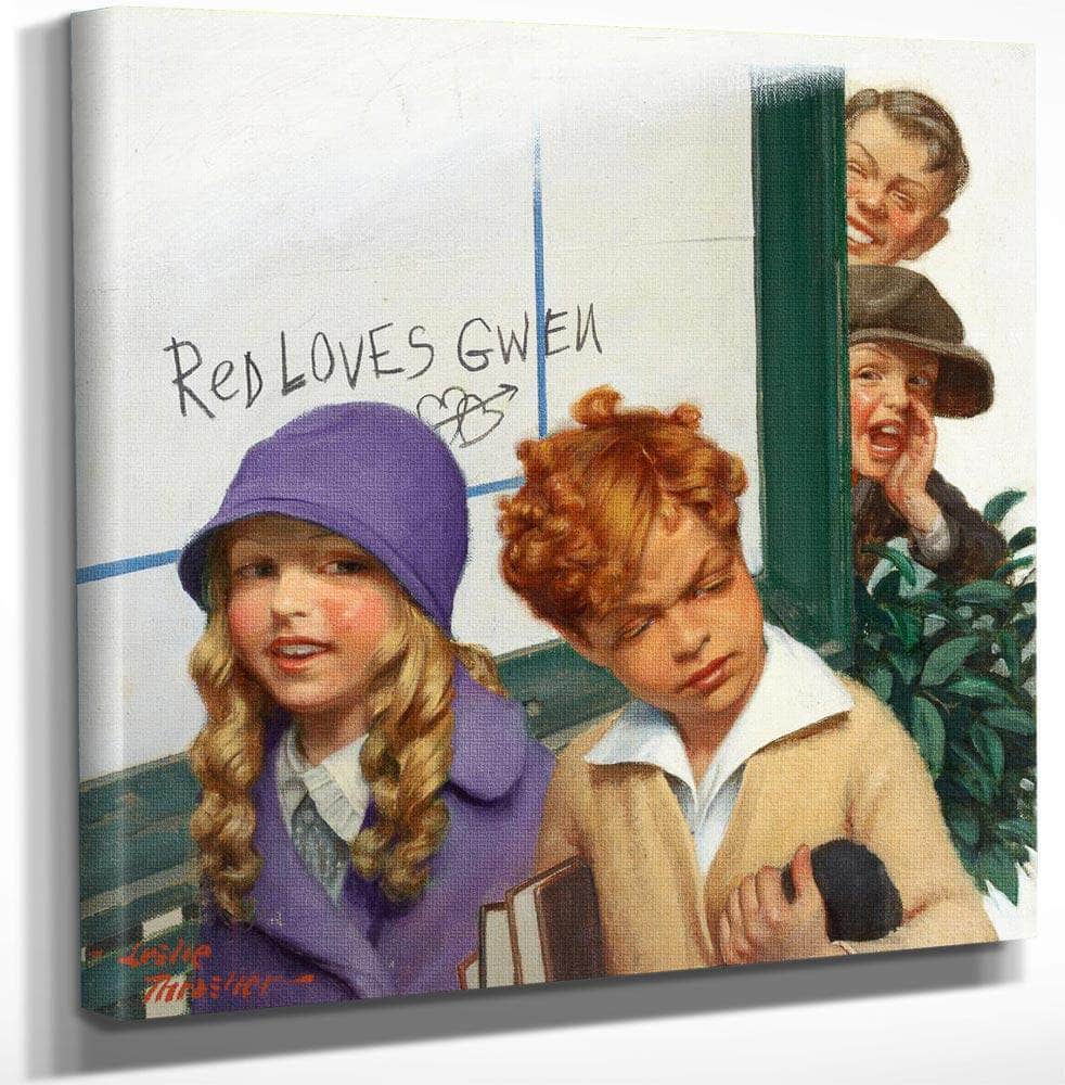 12" x 12" / Canvas Wrap Liberty Magazine Cover October 18 1930 By Leslie Thrasher Fine Art Print