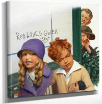 12" x 12" / Canvas Wrap Liberty Magazine Cover October 18 1930 By Leslie Thrasher Fine Art Print