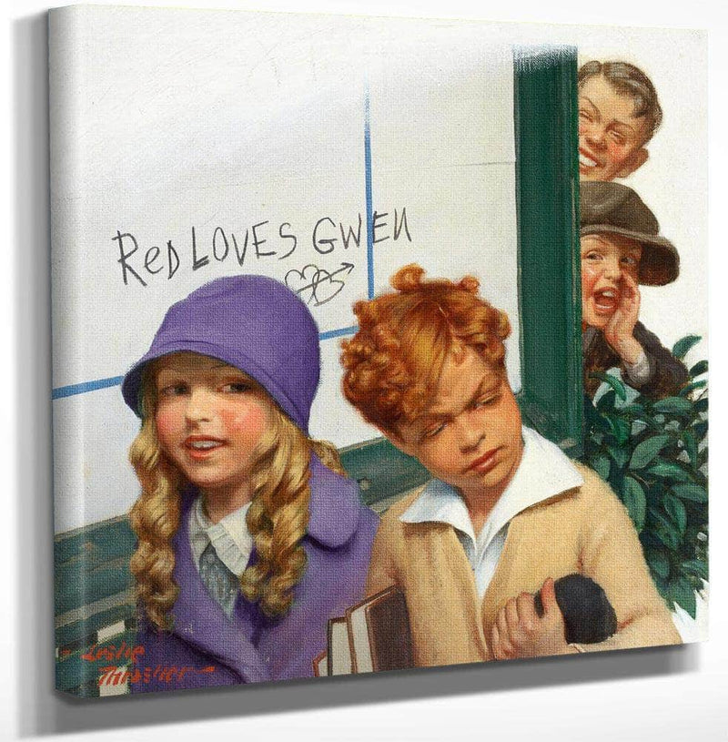 12" x 12" / Canvas Wrap Liberty Magazine Cover October 18 1930 By Leslie Thrasher Fine Art Print