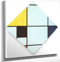 12" x 12" / Canvas Wrap Lozenge 1921 Oil On Canvas 611X601Mm Art Institute Of Chicago Chicago Min By Piet Mondrian Fine Art Print