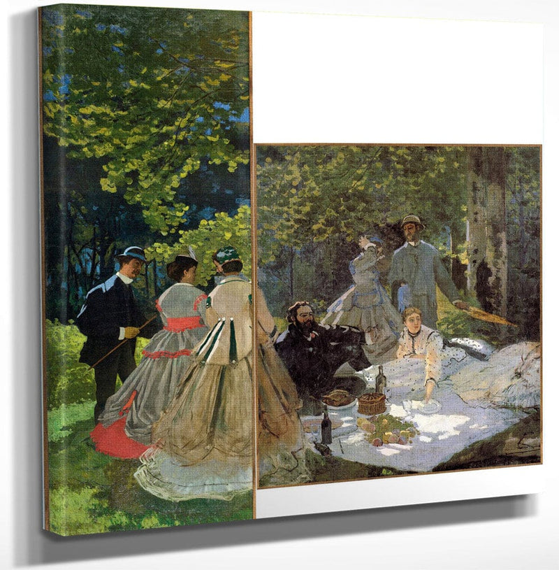 12" x 12" / Canvas Wrap Luncheon On The Grass 1865 Oil On Canvas 217X248Cm By Claude Monet Fine Art Print