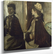 12" x 12" / Canvas Wrap Madame Jeantaud In The Mirror By Edgar Degas Fine Art Print