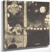 12" x 12" / Canvas Wrap Mademoiselle Becat At The Cafe Des Ambassadeurs (Aux Ambassadeurs Mlle Becat) By Edgar Degas Fine Art Print