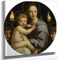 12" x 12" / Canvas Wrap Madonna Of The Candelabra By Raphael Fine Art Print