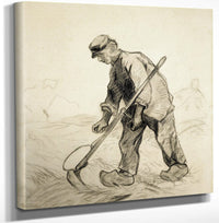 12" x 12" / Canvas Wrap Man With A Scythe By Vincent Van Gogh Fine Art Print