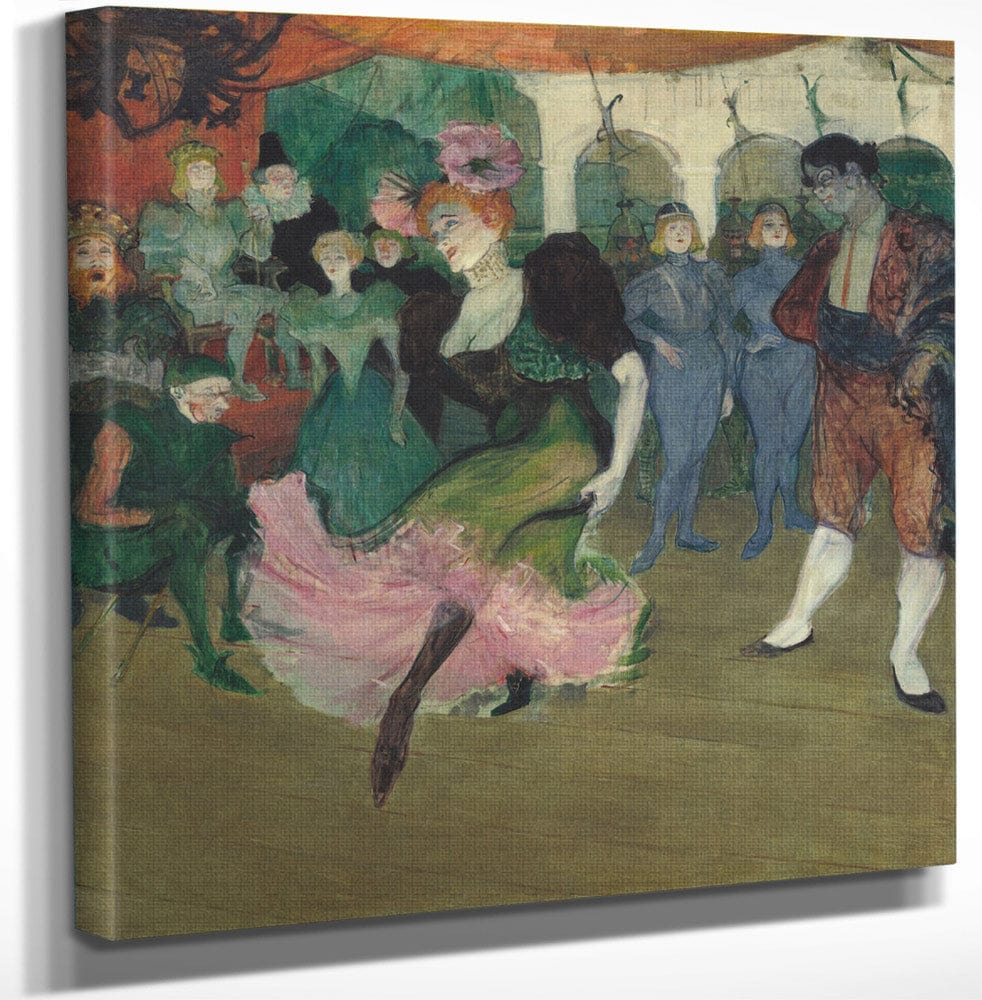 12" x 12" / Canvas Wrap Marcelle Lender Dancing The Bolero In Chilperic By Henri Marie Raymond De Toulouse Lautrec Monfa Fine Art Print