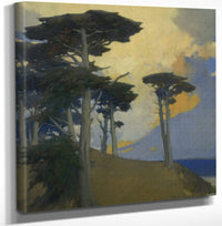 12" x 12" / Canvas Wrap Monterey Cypress By Arthur Frank Mathews Fine Art Print