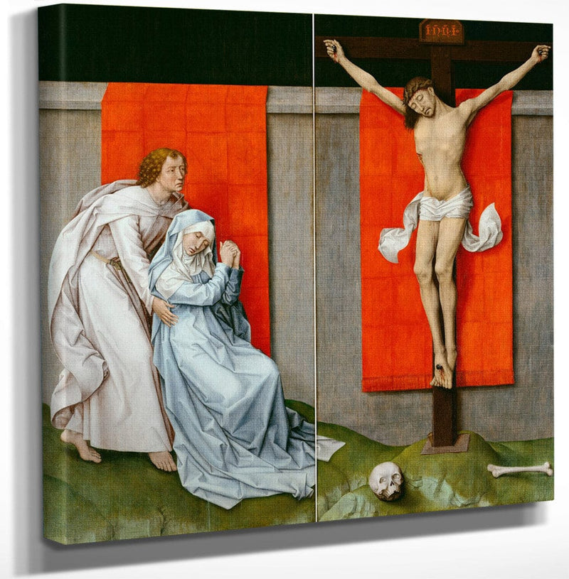 12" x 12" / Canvas Wrap Netherlandish Active Tournai And Brussels The Crucifixion With The Virgin And Saint John The Eva Uploa By Rogier Van Der Weyden Fine Art Print