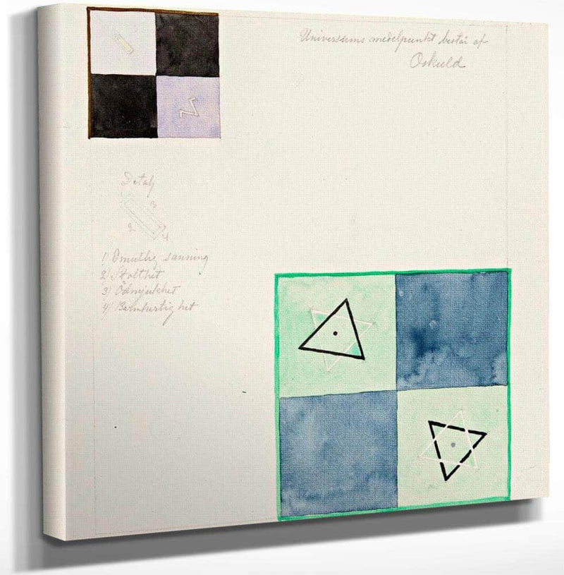 12" x 12" / Canvas Wrap No. 1 Nr 1 From The Atom Series Sere Atom  1917 By Hilma Af Klint Fine Art Print