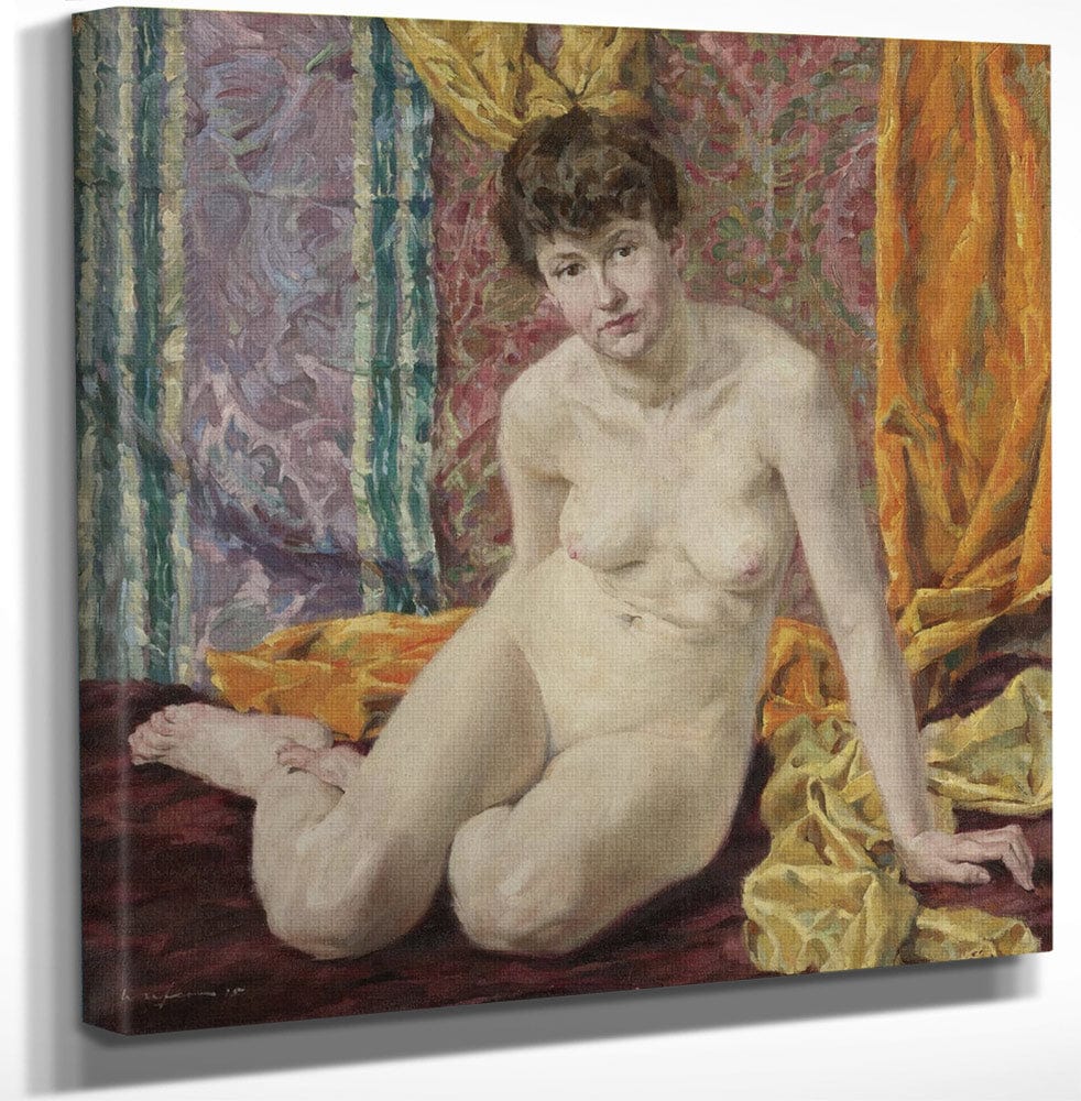 12" x 12" / Canvas Wrap Nude By Walter Ufer Fine Art Print