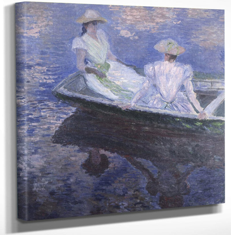 12" x 12" / Canvas Wrap On The Boat By Claude Monet Fine Art Print