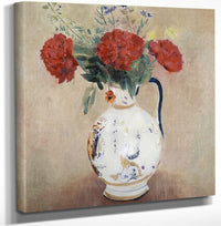 12" x 12" / Canvas Wrap Peonies By Odilon Redon Fine Art Print