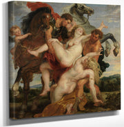 12" x 12" / Canvas Wrap Peter Paul Rubens The Rape Of The Daughters Of Leucippus 1618 By Peter Paul Rubens Fine Art Print