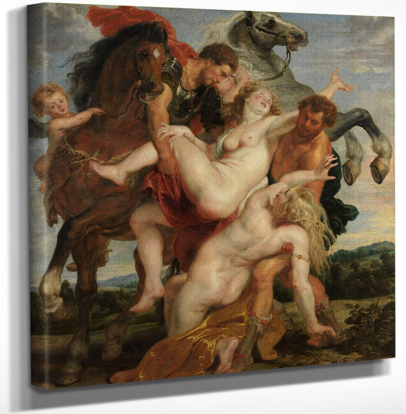 12" x 12" / Canvas Wrap Peter Paul Rubens The Rape Of The Daughters Of Leucippus 1618 By Peter Paul Rubens Fine Art Print