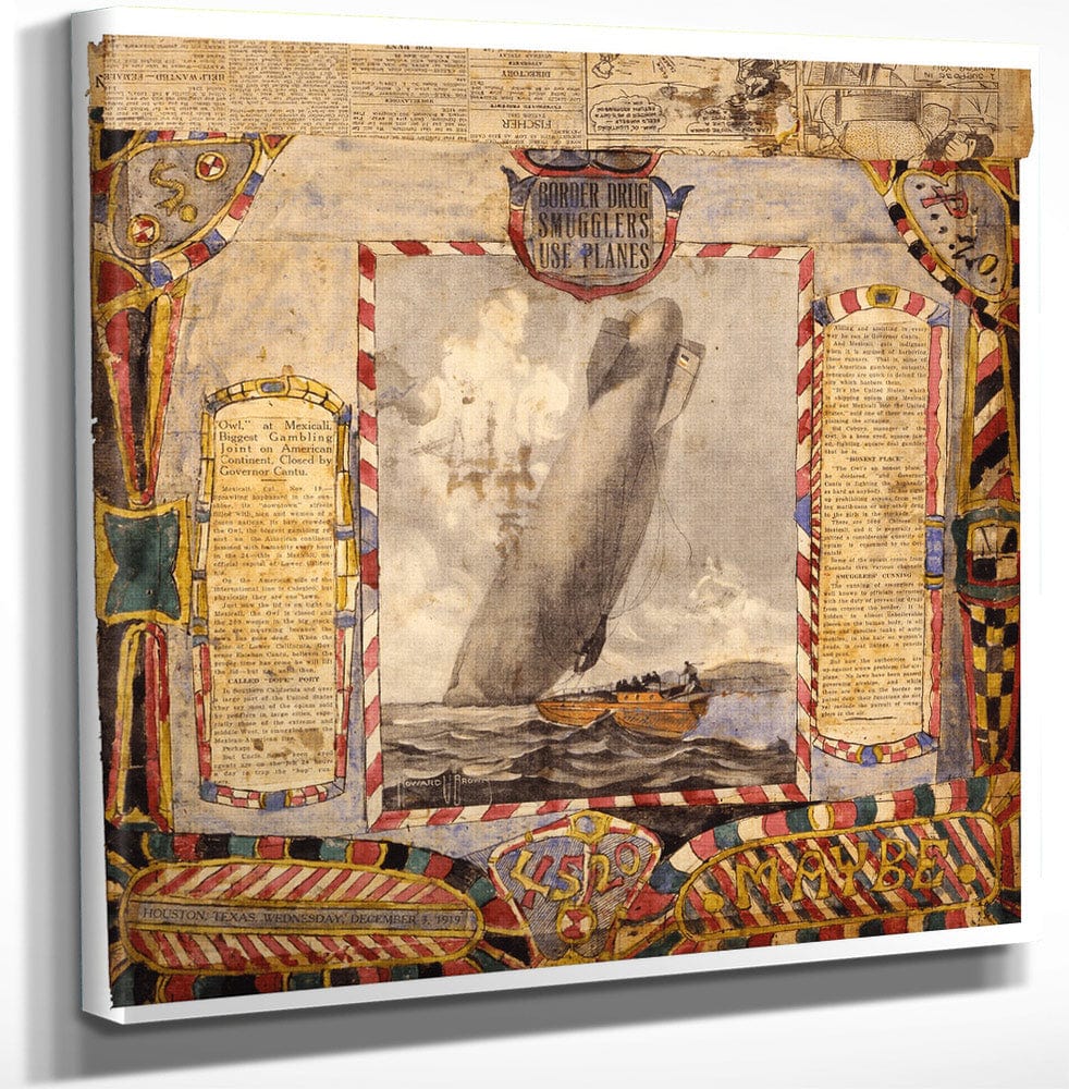 12" x 12" / Canvas Wrap Plate 4520 Maybe 1900 By Charles Dellschau Fine Art Print