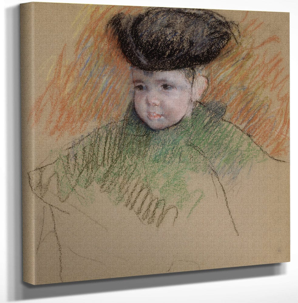 12" x 12" / Canvas Wrap Portrait Of Master Hammond By Mary Cassatt Fine Art Print