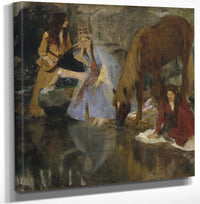 12" x 12" / Canvas Wrap Portrait Of Mlle Fiocre In The Ballet La Source (Portrait De Mlle...E[Ugenie] F[Iocre] À Propos Du Ballet La Source) By Edgar Degas Fine Art Print