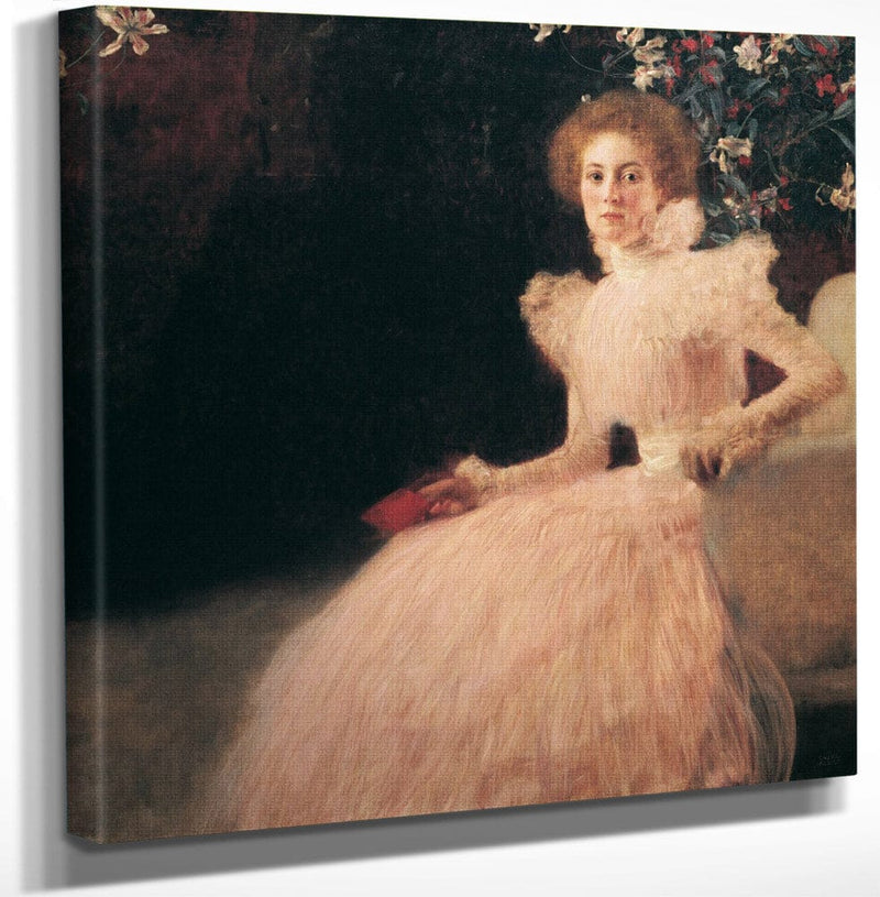 12" x 12" / Canvas Wrap Portrait Of Sonja Knips 1898 Austria Gallery By Gustav Klimt Fine Art Print