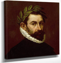 12" x 12" / Canvas Wrap Portrait Of The Poet Alonso Ercilla Y Zuniga By El Greco Fine Art Print