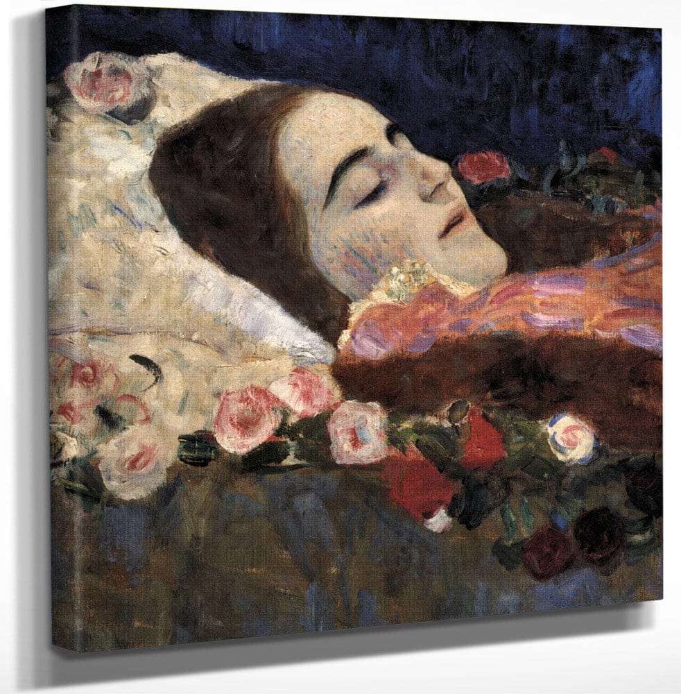 12" x 12" / Canvas Wrap Ria Munk On Her Deathbed 1912 50X50Cm Private Collection By Gustav Klimt Fine Art Print