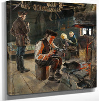 12" x 12" / Canvas Wrap Rustic Life By Akseli Gallen Kallela Fine Art Print