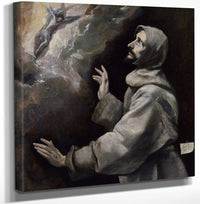 12" x 12" / Canvas Wrap Saint Francis Receiving The Stigmata 1585 1590 102X97Cm The Walters Art Museum 37 424 By El Greco Fine Art Print