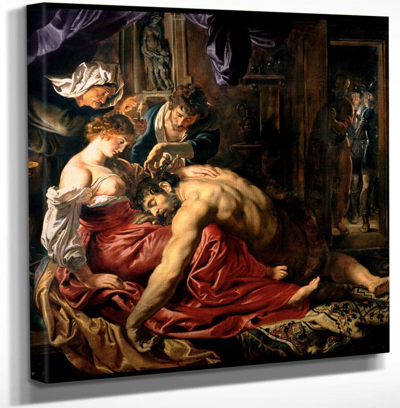 12" x 12" / Canvas Wrap Samson And Delilah By Peter Paul Rubens Fine Art Print