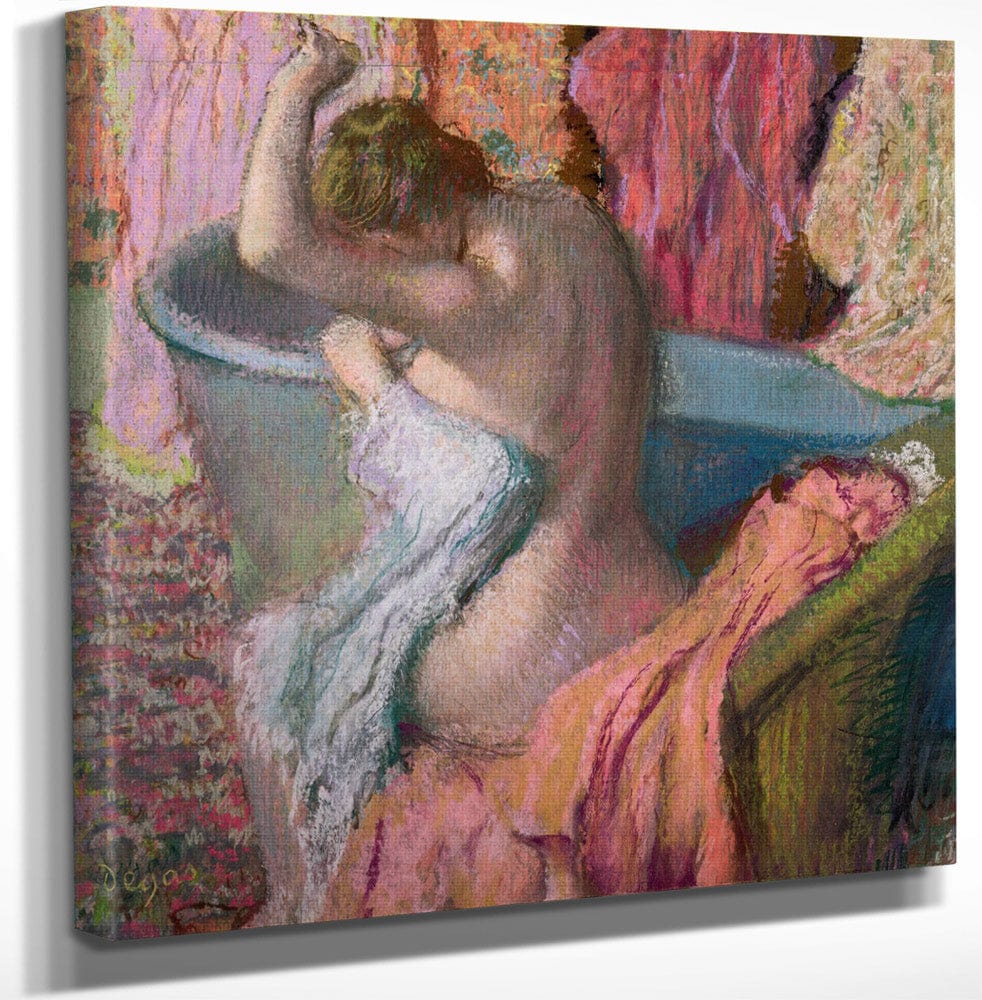 12" x 12" / Canvas Wrap Seated Bather By Edgar Degas Fine Art Print
