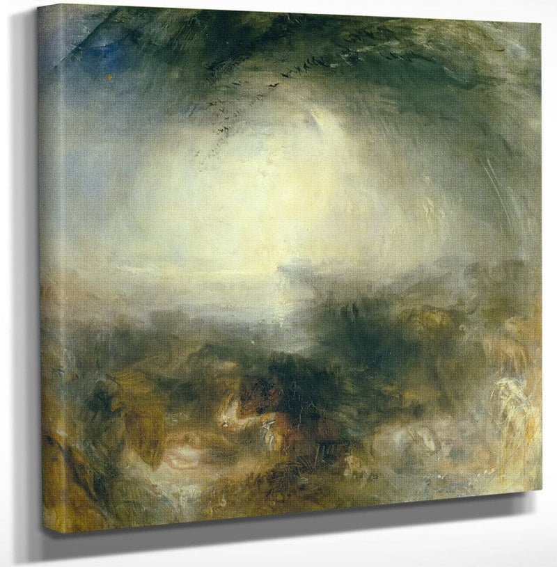 12" x 12" / Canvas Wrap Shade And Darkness   The Evening Of The Deluge By Jwm Turner Fine Art Print