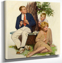 12" x 12" / Canvas Wrap She Loves Me ...She Loves Me Not By Leslie Thrasher Fine Art Print