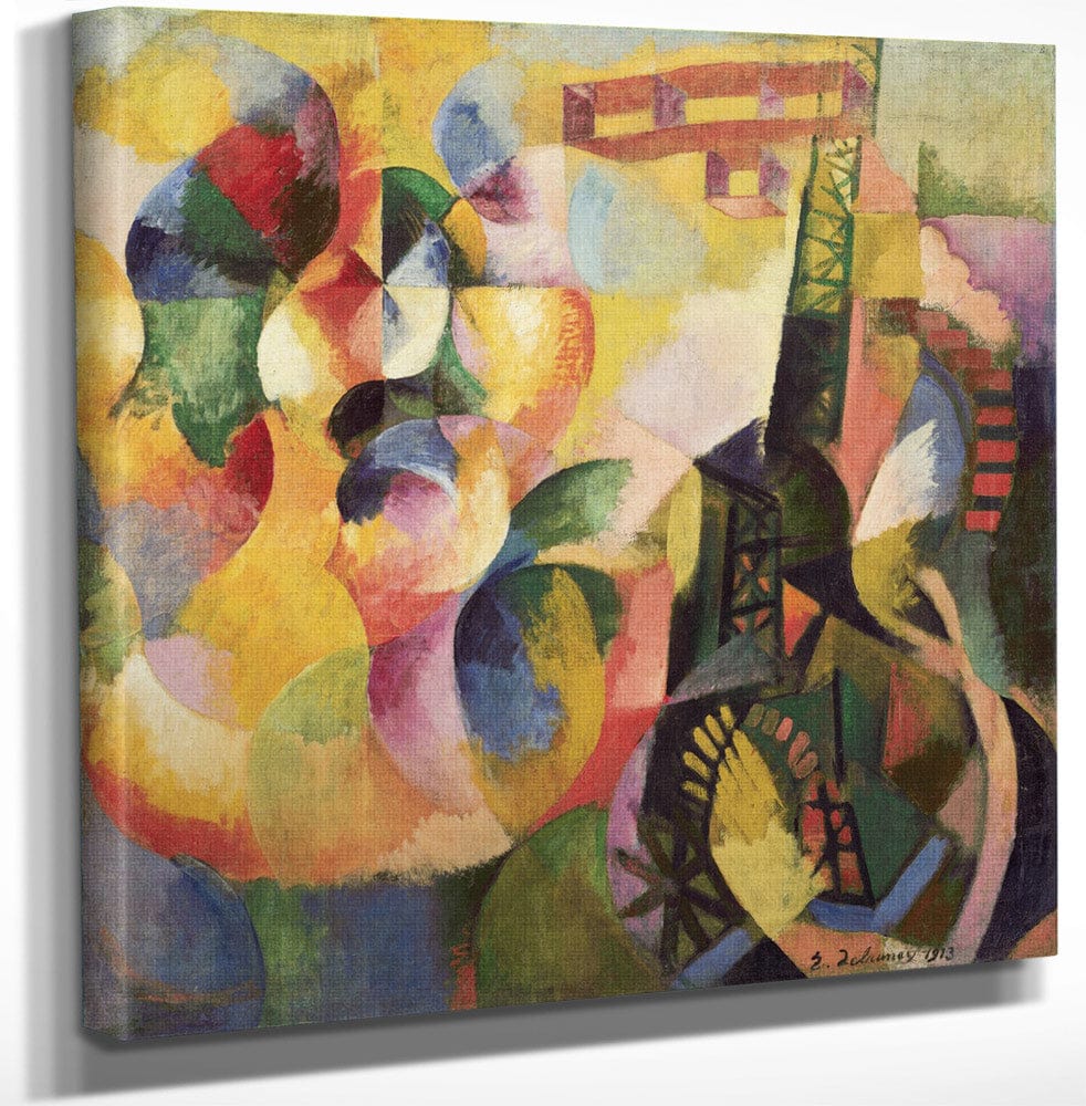 12" x 12" / Canvas Wrap Soleil, Tour, Aeroplane By Robert Delaunay Fine Art Print