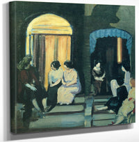 12" x 12" / Canvas Wrap St Botolphs Street, Ca 1910 By George Luks Fine Art Print